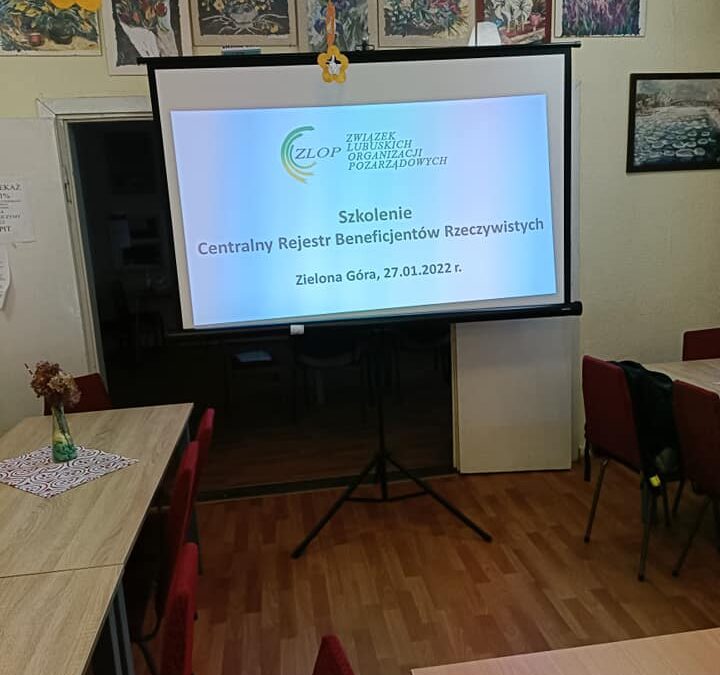 Centralny Rejestr Beneficjentów Rzeczywistych – w Zielonej Górze dbywa się warsztat szkoleniowy dla organizacji zorganizowany przez Związek Lubuskich Organizacji Pozarządowych